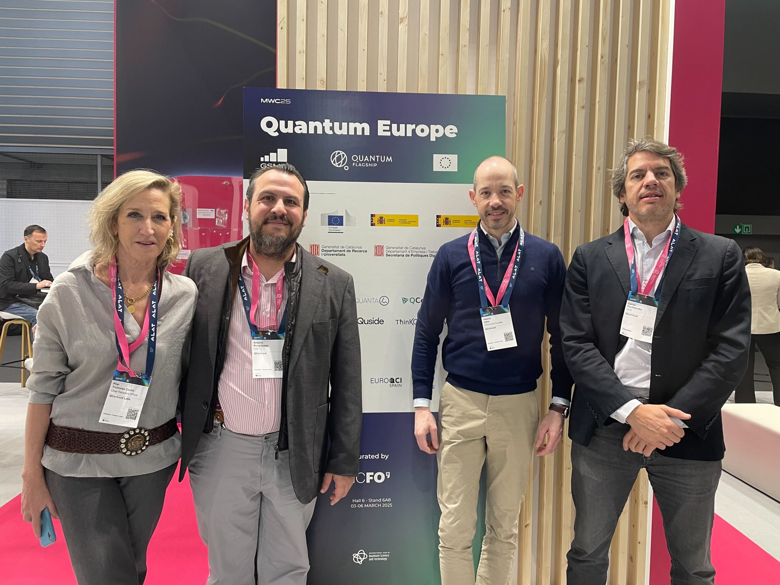 Pilar Troncoso, Antonio Peris, Alberto Calvo and Carlos Kuchkovsky at MWC 2025 Barcelona, Day 1