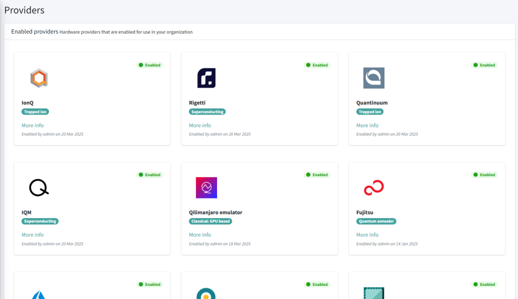 Platform for Quantum Hubs - QCentroid